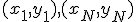 (x_1,y_1), (x_N,y_N)