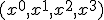 (x^0,x^1,x^2,x^3)