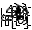 
\begin{picture}(30,30)
\put(15,15){\circle{24}}
\put(11,18){\circle{4}}
\put(19,18){\circle{4}}
\put(12,18){\circle*{2}}
\put(18,18){\circle*{2}}
\put(15,14){\oval(12,6)[b]}
\put(15,8){\line(0,1){3}}
\put(15,11){\oval(4,10)[b]}
\end{picture}
