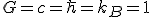 G=c=\hbar=k_B=1