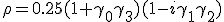 \rho = 0.25(1+\gamma_0\gamma_3)(1 - i\gamma_1\gamma_2)