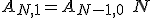 A_{N,1} = A_{N-1,0} \; N 