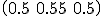 \left( \begin{matrix}0.5&amp;0.5\.5&amp;0.5\end{matrix} \right)