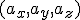 (a_x,a_y,a_z)