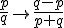 \frac{p}{q} \to \frac{q-p}{p+q}