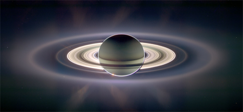 Back-Lit Saturn by Cassini