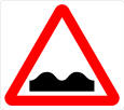 humps in road warning sign, UK