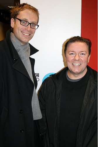 ricky gervais and stephen merchant on mayo
