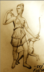 sketch of diana hunter